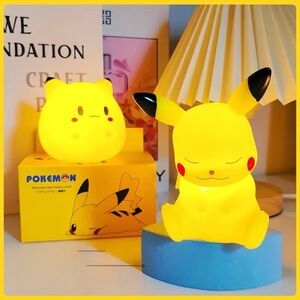 Pikachu Night Light Cute Bedside Lamp for Kids - Pokémon Toy Gift